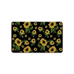 Sunflowers Pattern Magnet (name Card) by Valentinaart