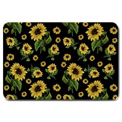 Sunflowers Pattern Large Doormat  by Valentinaart