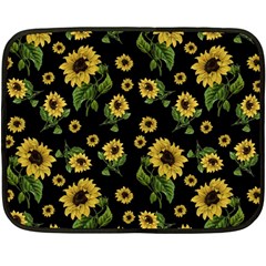 Sunflowers Pattern Double Sided Fleece Blanket (mini)  by Valentinaart