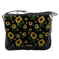 Sunflowers Pattern Messenger Bags by Valentinaart