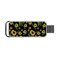 Sunflowers Pattern Portable Usb Flash (two Sides) by Valentinaart