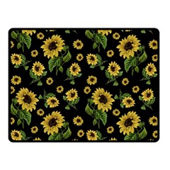 Sunflowers Pattern Double Sided Fleece Blanket (small)  by Valentinaart