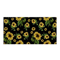 Sunflowers Pattern Satin Wrap by Valentinaart