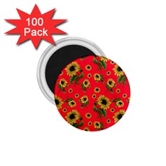 Sunflowers Pattern 1 75  Magnets (100 Pack)  by Valentinaart