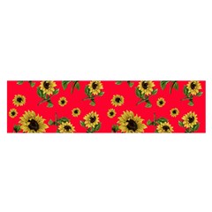 Sunflowers Pattern Satin Scarf (oblong) by Valentinaart