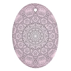 Pink Mandala art  Ornament (Oval)