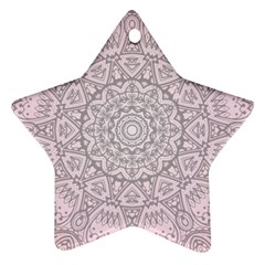 Pink Mandala art  Ornament (Star)