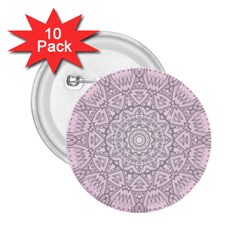 Pink Mandala art  2.25  Buttons (10 pack) 