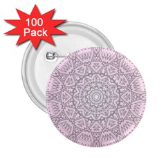 Pink Mandala art  2.25  Buttons (100 pack) 