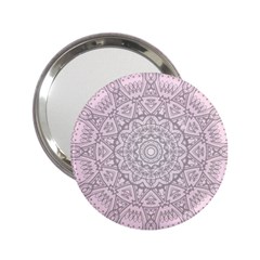 Pink Mandala Art  2 25  Handbag Mirrors by paulaoliveiradesign