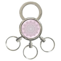 Pink Mandala art  3-Ring Key Chains