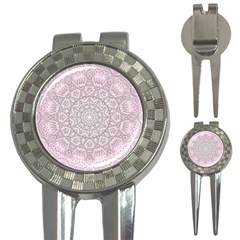 Pink Mandala art  3-in-1 Golf Divots