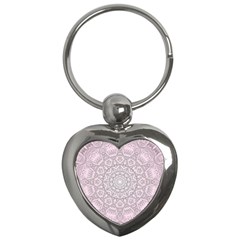 Pink Mandala art  Key Chains (Heart) 