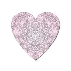 Pink Mandala art  Heart Magnet