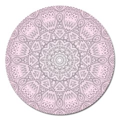 Pink Mandala art  Magnet 5  (Round)