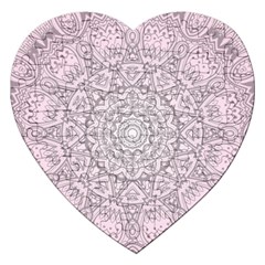 Pink Mandala art  Jigsaw Puzzle (Heart)