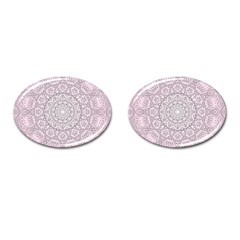 Pink Mandala art  Cufflinks (Oval)