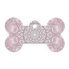 Pink Mandala art  Dog Tag Bone (One Side)