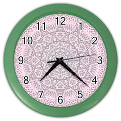 Pink Mandala art  Color Wall Clocks