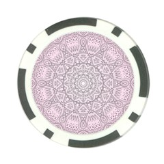 Pink Mandala art  Poker Chip Card Guard