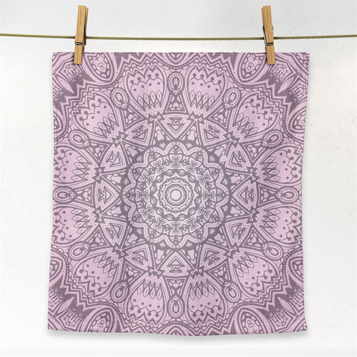 Pink Mandala art  Face Towel