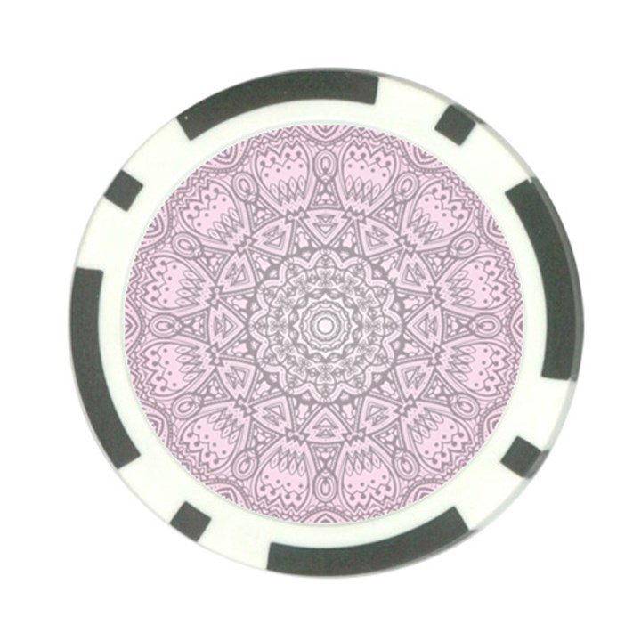 Pink Mandala art  Poker Chip Card Guard (10 pack)