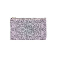 Pink Mandala Art  Cosmetic Bag (small)  by paulaoliveiradesign