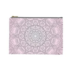 Pink Mandala art  Cosmetic Bag (Large) 