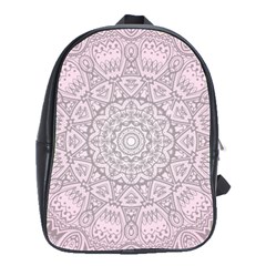 Pink Mandala art  School Bag (Large)