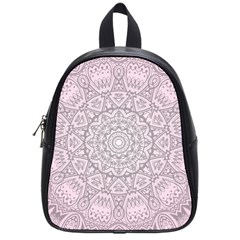 Pink Mandala art  School Bag (Small)