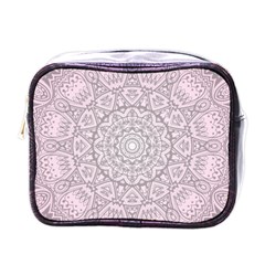 Pink Mandala Art  Mini Toiletries Bags by paulaoliveiradesign