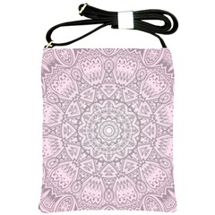 Pink Mandala Art  Shoulder Sling Bags by paulaoliveiradesign