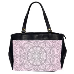 Pink Mandala art  Office Handbags (2 Sides) 