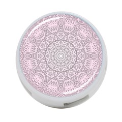 Pink Mandala Art  4-port Usb Hub (one Side) by paulaoliveiradesign