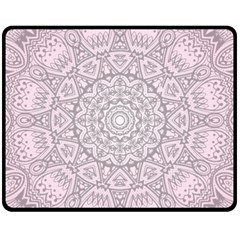 Pink Mandala Art  Fleece Blanket (medium)  by paulaoliveiradesign