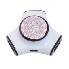 Pink Mandala art  3-Port USB Hub