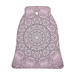 Pink Mandala Art  Bell Ornament (two Sides) by paulaoliveiradesign