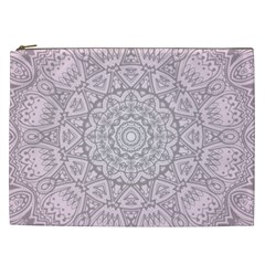 Pink Mandala Art  Cosmetic Bag (xxl)  by paulaoliveiradesign