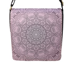 Pink Mandala art  Flap Messenger Bag (L) 