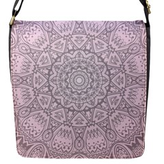 Pink Mandala art  Flap Messenger Bag (S)