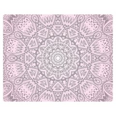 Pink Mandala Art  Double Sided Flano Blanket (medium)  by paulaoliveiradesign