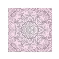 Pink Mandala art  Small Satin Scarf (Square)