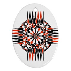 Geometric Celtic Cross Ornament (oval) by linceazul