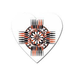 Geometric Celtic Cross Heart Magnet by linceazul