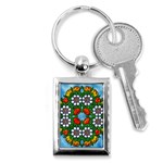 Cute Floral Mandala  Key Chains (Rectangle)  Front