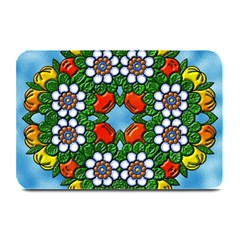 Cute Floral Mandala  Plate Mats by paulaoliveiradesign