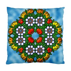 Cute Floral Mandala  Standard Cushion Case (one Side) by paulaoliveiradesign