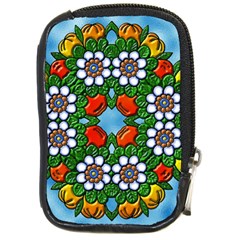 Cute Floral Mandala  Compact Camera Cases by paulaoliveiradesign