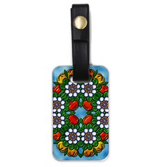 Cute Floral Mandala  Luggage Tags (one Side)  by paulaoliveiradesign