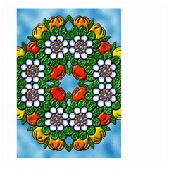 Cute Floral Mandala  Large Garden Flag (two Sides) by paulaoliveiradesign